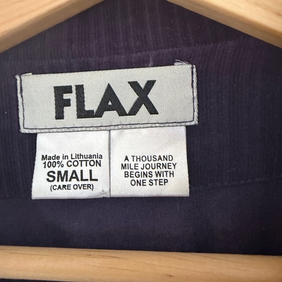 Flax Purple Pinstripe Micro Corduroy Jacket Size Small 100% Cotton Artsy Office - Picture 7 of 16